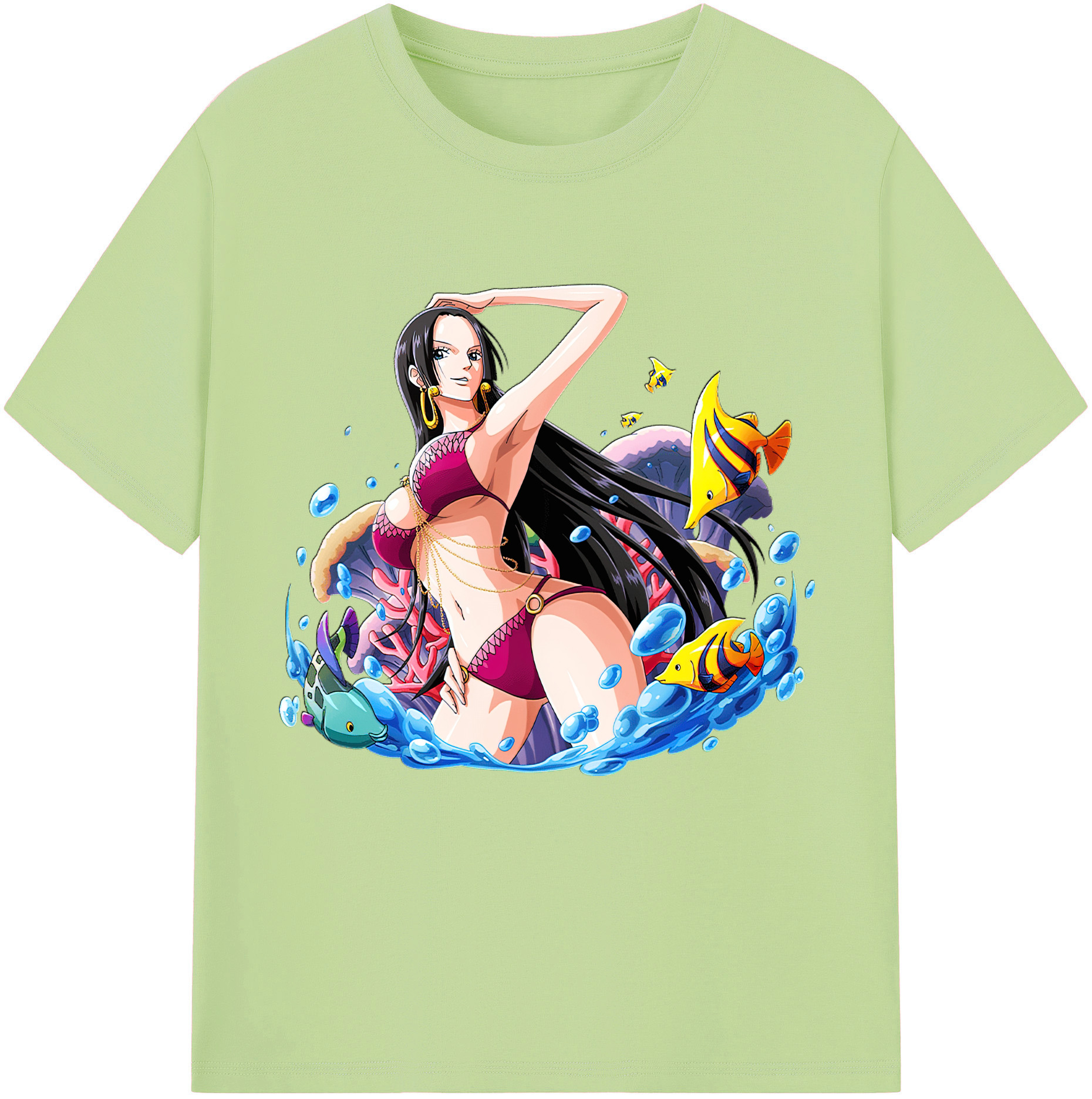 ワンピース ボア・ハンコック ONE PIECE Boa·Hancock 綿100％半袖Tシャツ（フロントプリント）